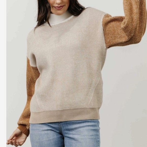 The Post Mock Neck Sweater Size Medium - Picture 2 of 6